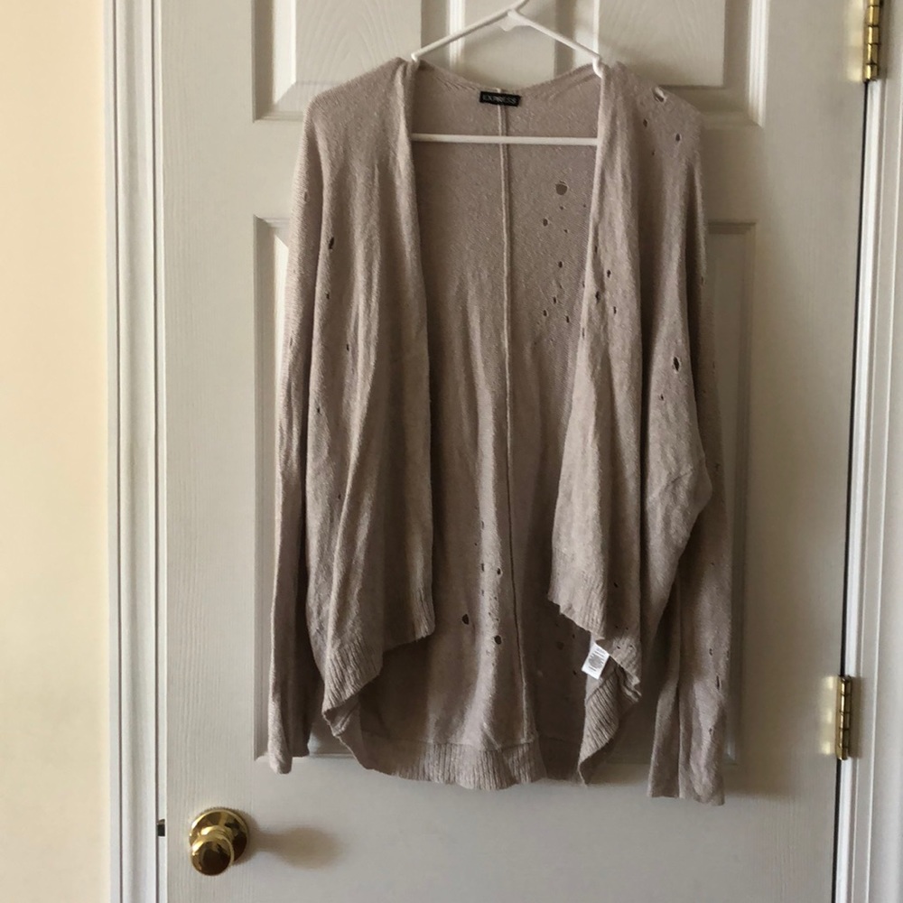 Distressed Express Small Cardigan